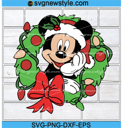 Mickey Mouse Christmas svg