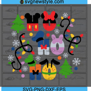 Mickey Christmas ho ho ho svg