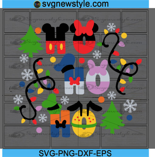 Mickey Christmas ho ho ho svg