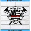 Thin Red Line Fire Dept Svg