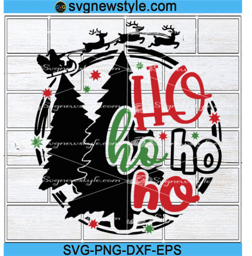 Ho Ho Ho with Santa claus Svg