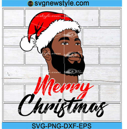 African American Santa Svg