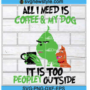 Grinch with coffee Svg