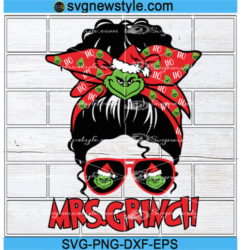 Mrs Grinch Svg Silhouette