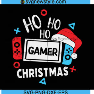 Christmas Gaming Shirt Svg, Ho Ho Ho Svg, Png, Dxf, Eps Cricut File