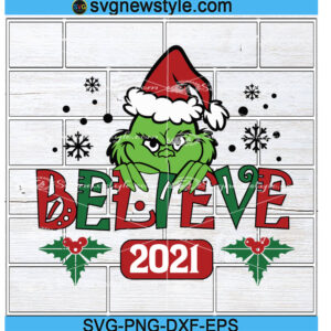 Believe in Christmas Svg Cricut File, Png, Dxf, Eps, Silhouette Art
