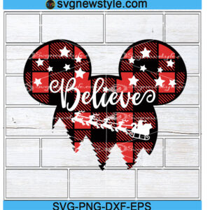 Disney Christmas Believe svg