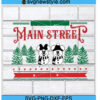 Main Street Christmas Svg Silhouette