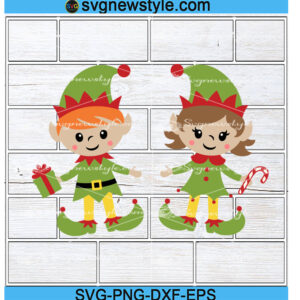 Boy and Girl Elf SVG