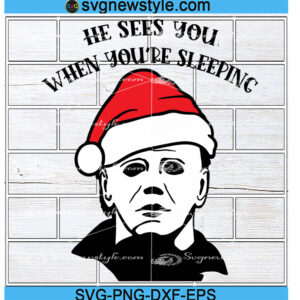 Michael Myers Santa Hat Svg
