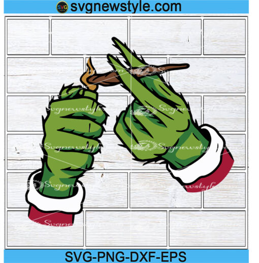 Grinch Lighting Cannabis Svg