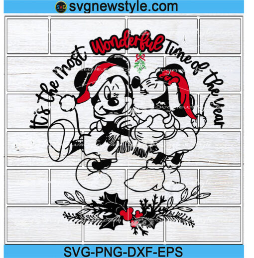 Mickey and Minnie Christmas Movie SVG