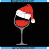 Wine Glass Santa Hat Svg