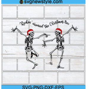 Rockin Around The Christmas Tree Svg Silhouette, Png, Dxf, Eps Cricut File