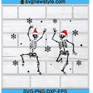 Christmas Dancing Skeleton Svg File