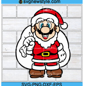 Christmas Super Mario Svg, Disney Svg, Png, Dxf, Eps Cricut File Silhouette Art