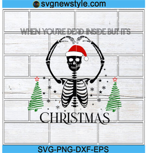 Dead Inside But Merry Svg