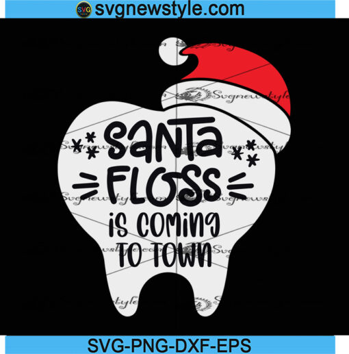 Santa Floss Is Coming To Town Svg