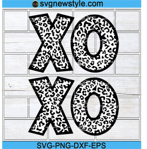 Leopard Print Xoxo Svg