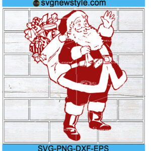 Santa Waving Svg