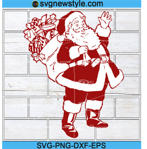 Santa Waving Svg