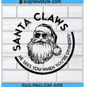 Santa Claws Svg, Funny Santa Svg, Png, Dxf, Cricut File Silhouette Art