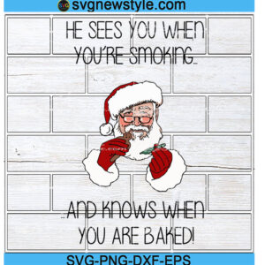 Funny Weed Christmas Baked Svg