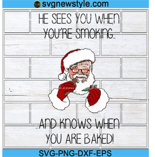 Funny Weed Christmas Baked Svg