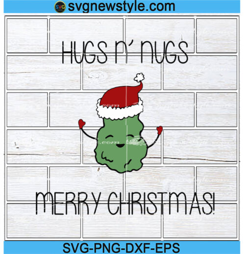 Cute Weed Christmas Hugs and Nugs Svg