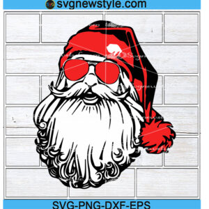 Santa Svg Files, Christmas Svg, Santa Face Svg, Png, Dxf, Eps, Cricut File