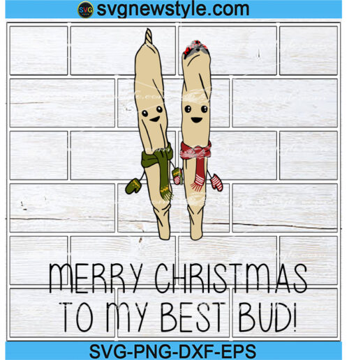 Funny Weed Christmas Best Bud Svg