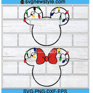 Mickey Mouse Minnie Mouse Christmas SVG