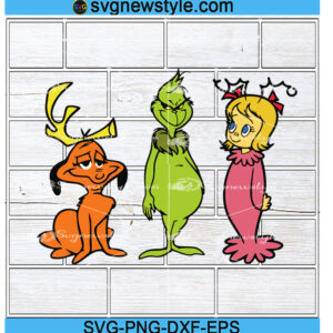 Max Grinch Cindy Lou Who SVG, Christmas Holiday Character Design