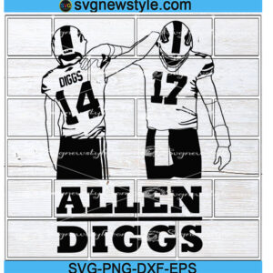 Allen Diggs Svg, Stefon Diggs Svg, Png, Buffalo Bills NFL Player