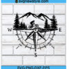 Mountain Bike Compass Svg