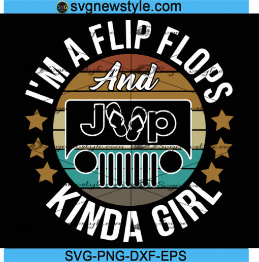 Jeep and Flip Flops svg