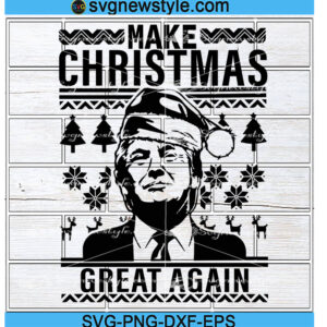 Trump Make Christmas Great Again Svg, Png, Dxf, Eps Cricut File Silhouette Art