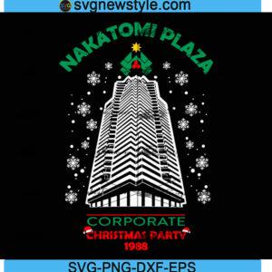 Nakatomi Plaza Christmas Party svg, Png, Dxf, Eps Cricut File Silhouette Art