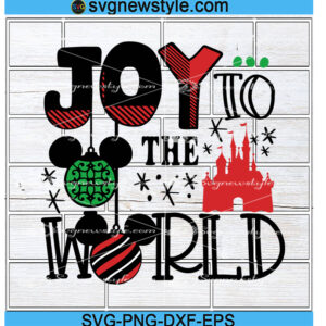 Joy to the World Svg Files, Minnie Mouse Svg, Png, Dxf, Eps Cricut File