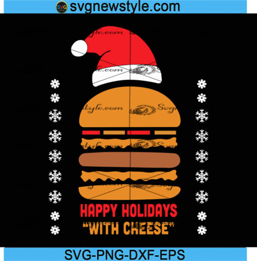 Happy Holidays With Cheese Svg