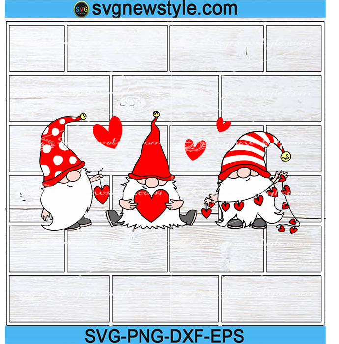 Valentine Gnomes Hearts svg - Cute Gnome and Heart Designs for Valentine's Day Crafts 4 mockup 105