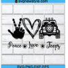 Peace Love Jeep Svg Png