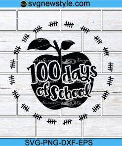 100 Days of School Svg, Teacher Svg, School Svg, Png, Dxf, Eps Cricut File Silhouette Art