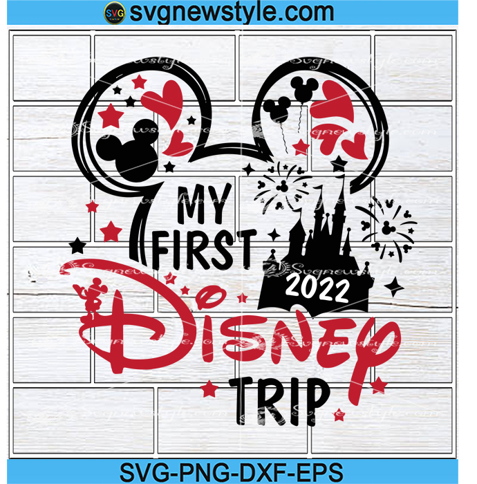 Mouse My First Trip To Castle Svg, Birthday Trip Svg, Mouse Ears Svg ...