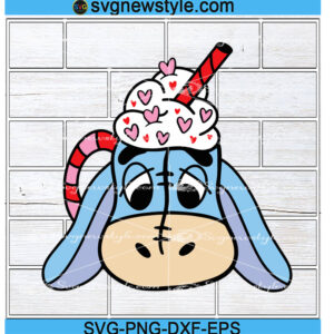 Eeyore valentines day mug svg