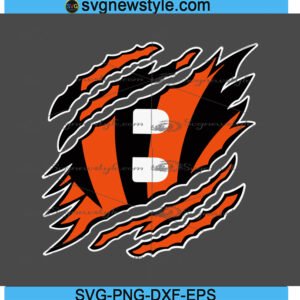 Bengals Logo svg, Bengals Ripped claw Svg, Png, Dxf, Eps Cricut File