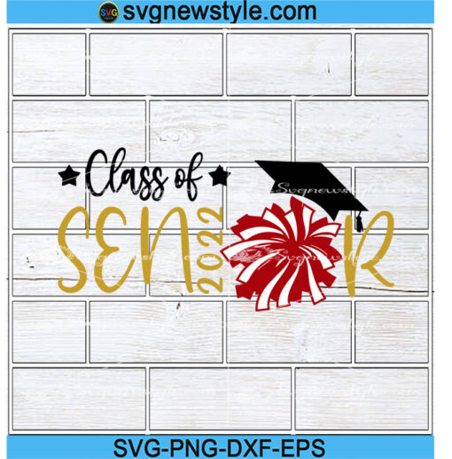 Cheer Senior Night Svg, 2022 Cheer Senior Svg, Cheerleader Svg, Png, Dxf, Eps