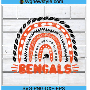 Bengals Rainbow svg, Helmet Svg, Png, Dxf, Eps Digital Download