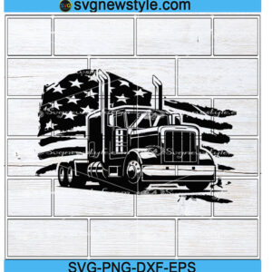US Semi Truck Svg