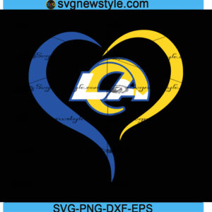 Los Angeles Rams Heart svg, Rams Svg, Los Angeles Rams Svg, Png, Dxf, Eps